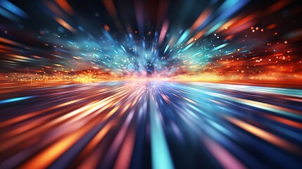 Obraz premium Abstract digital background focusing on high speed connectivity