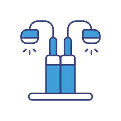 Connected Streetlights icons vector stock illustration