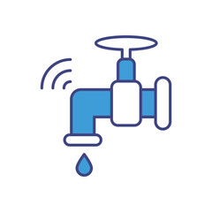 Smart Water Management icons vector stock illustration