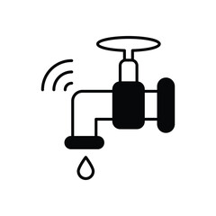 Smart Water Management icons vector stock illustration