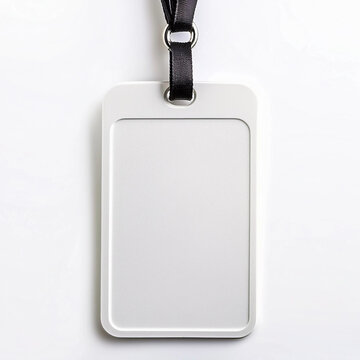una etiqueta de identificacion de equipaje personal color blanco, aislado sobre fondo blanco, mockup