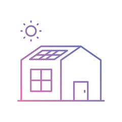 Energy-Efficient Buildings icons vector stock illustration