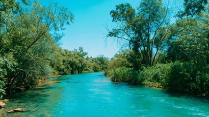 Partial view of the Formoso River, in the municipal resort, in Bonito, in Mato Grosso do Sul. The city is one of the main ecotourism destinations in Brazil. Its main attractions are the natural landsc