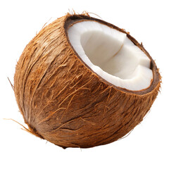 Coconut on White Background