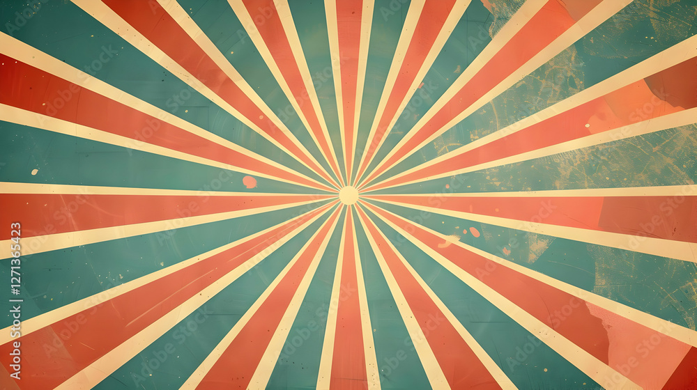 Poster vibrant radial pattern with alternating colors creating a dynamic visual effect