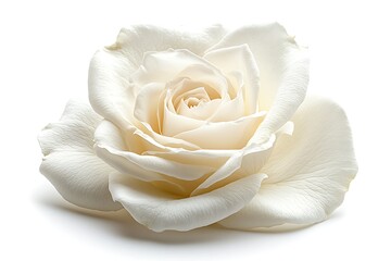 white rose isolated on white