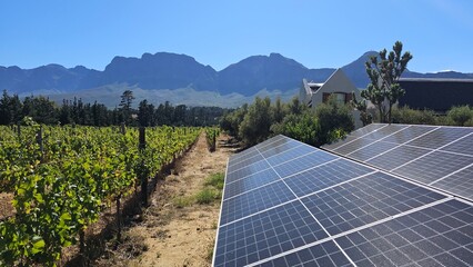 solar panels in the mountains