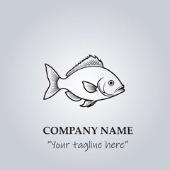 Fish logo company design vector illustration
