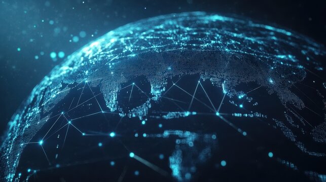 Global Business Connections. Corporate networking. Concept of networking in a corporation. AI generative