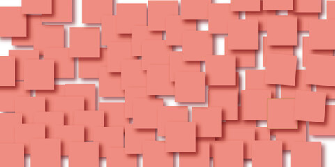 Abstract Geometric Pink Cubes Wall Pattern Design - Modern Architecture Background. Abstract Geometric Pattern with Overlapping Squares in a Deep Pink Hue