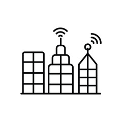 Smart City icons vector stock illustration