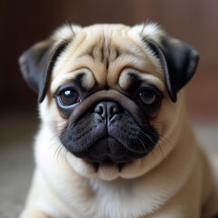 Obraz premium pug dog portrait