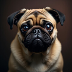 Obraz premium pug dog portrait