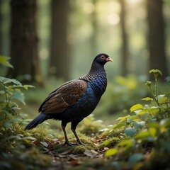 Obraz premium pigeon on the grass