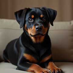 Fototapeta premium black dog portrait