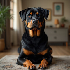 Obraz premium portrait of a black dog