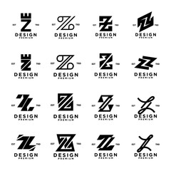 z letter logo icon design illustration