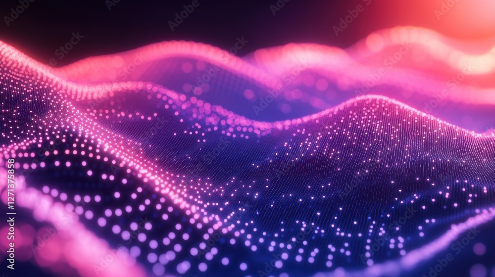 Poster abstract technology background. polygonal with connecting dots and lines. data and technology concep
