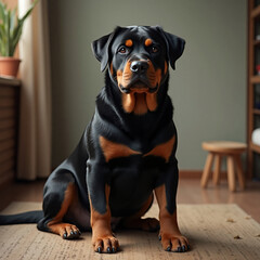 Obraz premium portrait of a black dog