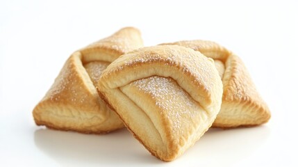 Sweet treats with a crumbly texture and a dusting of powdered sugar.