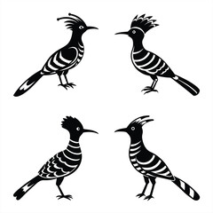 Creative Hoopoe Bird Vector Icon for Digital & Print Projects.