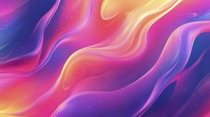 Obraz premium Vibrant abstract gradient background with soft liquid textures in pink, purple, and yellow hues, creating dreamy and fluid visual experience