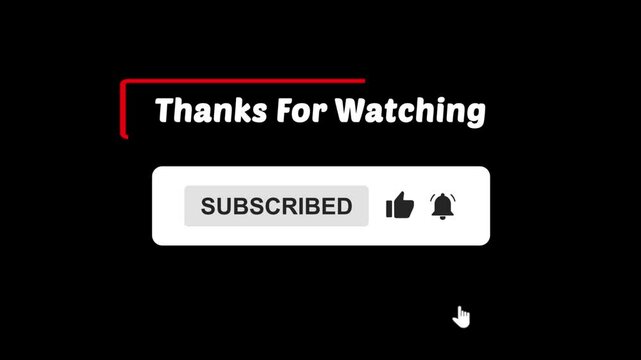 Youtube subscribe animation. YouTube channels like, subscribe, and notification animation video