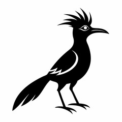 Elegant Hoopoe Bird Silhouette Vector for Branding & Graphics.