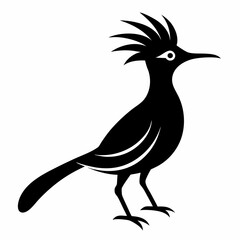 High-Quality Hoopoe Silhouette Vector Icon for Designers.