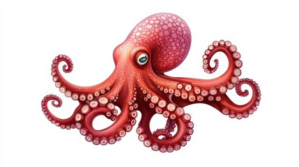 Obraz premium A vibrant, colorful octopus with intricate textures and patterns, showcasing its beauty and uniqueness in marine life.