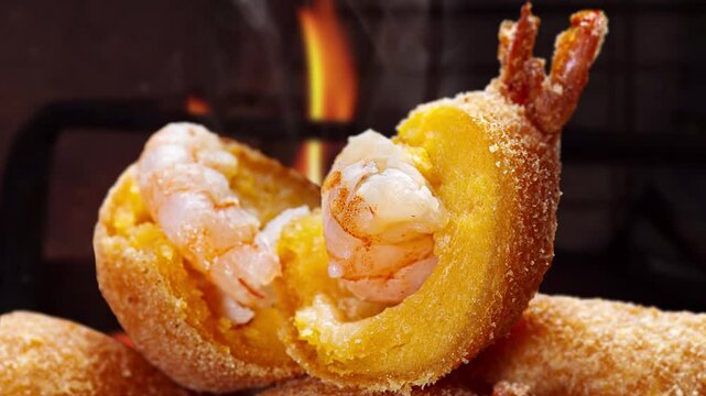 Brazilian Snack, shrimp coxinha