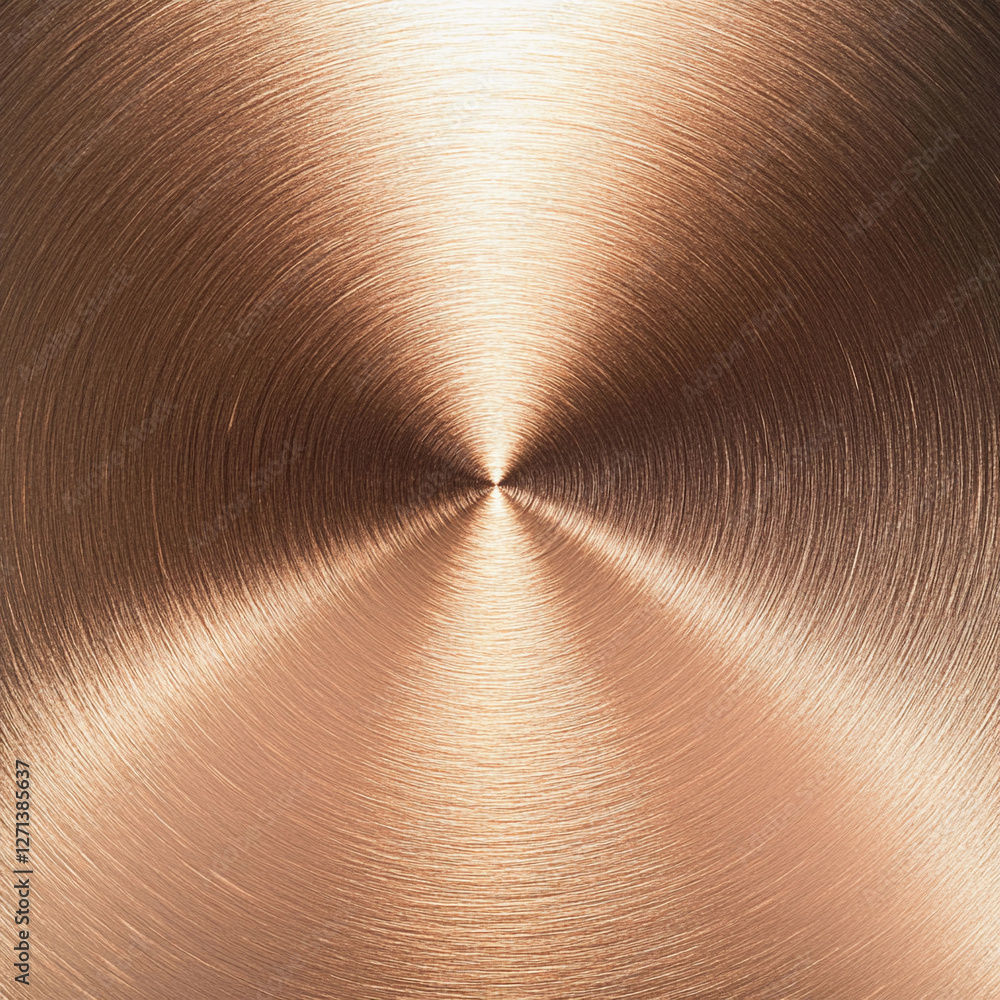Poster bronze metallic surface with circular texture and sheen
