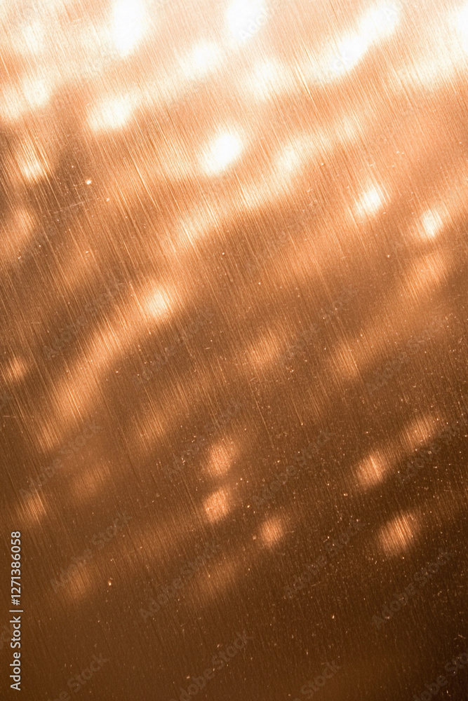 Poster soft reflections on a textured surface during evening light