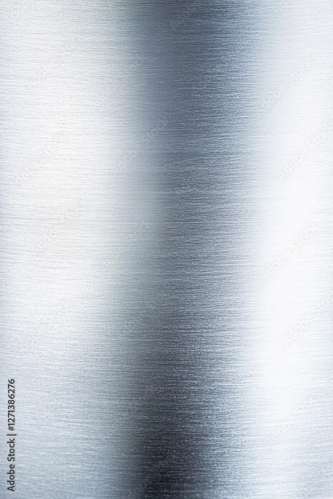 Poster smooth metallic surface reflecting light in a close-up view