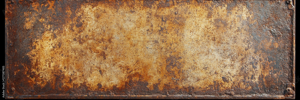 Aufkleber Rusty metal surface with intricate textures and patterns