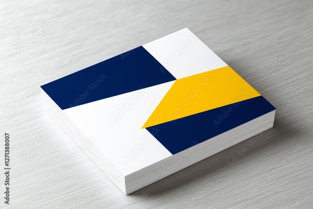 Poster a geometric business card design with bold and simple elements