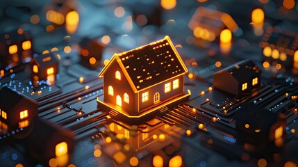 3D render of a modern residential building with architectural design and exterior details