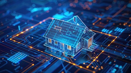 ouse design with architectural details and construction elements