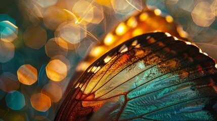 close up of the wings of a butterfly
