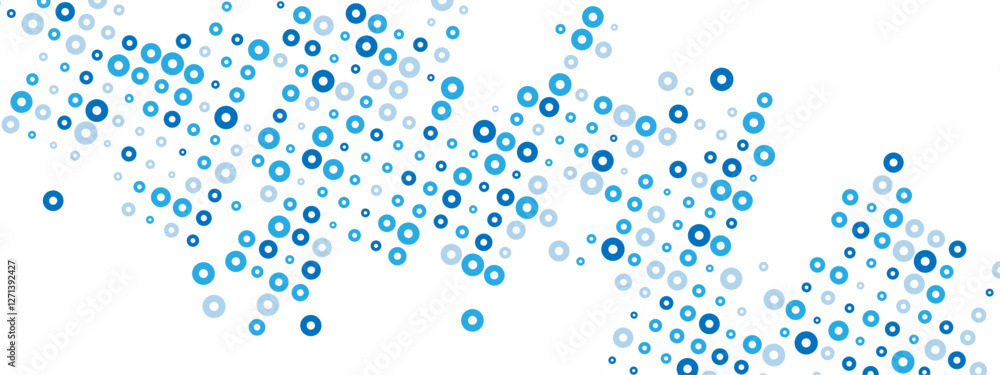 Poster versatile blue abstract background featuring a dot texture. chaotic mosaic of random particles, line