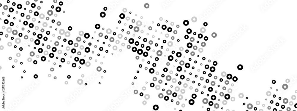 Poster versatile monochrome abstract background featuring a dot texture. chaotic mosaic of random particles