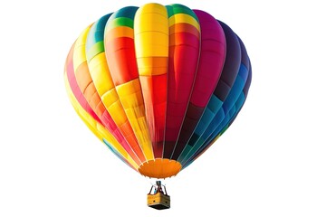 Fototapeta premium Vibrant Hot Air Balloons Soaring High: A Colorful Celebration of Flight, Adventure, and Freedom. Perfect for travel brochures, posters, children's books, and more. These whimsical, isolated balloons 