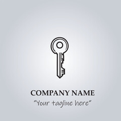 Key logo company design vector illustration
