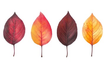 Vibrant Autumn Leaves Collection: A stunning array of isolated fall foliage, perfect for design projects, greeting cards, autumnal branding, seasonal websites, fall-themed illustrations, and more.    