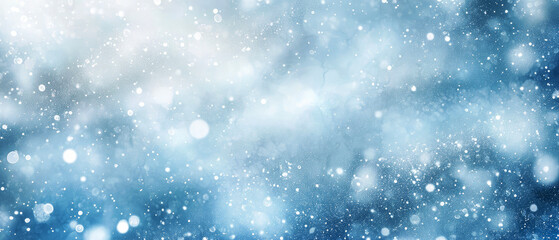 Fototapeta premium Abstract blue bokeh background with soft glowing light, floating shimmering particles. Dreamy, elegant, modern design with a sense of depth and motion.Banner for branding, digital art.Generative ai