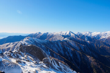 燕岳からの大天井岳方面の眺望[長野県]