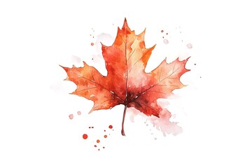 Romantic Watercolor Maple Leaf Clipart: Perfect for Autumn Weddings, Invitations, Stationery, Logos, Branding, Fall Decorations, Thanksgiving Designs, Rustic Chic Style, Elegant Botanical             