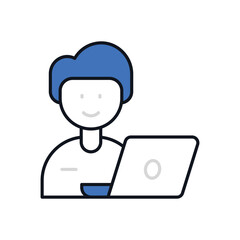 Man Employee Work vector icon