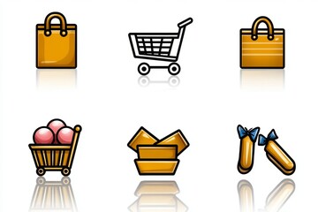 A minimalist icon set featuring symbols for discounts, deals, and special promotions