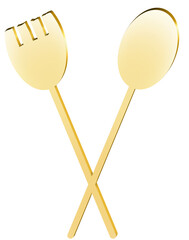 golden key isolated on white